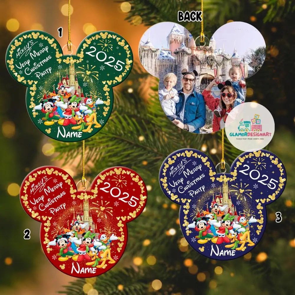 Personalized Mickey And Friends Christmas Ornament Disney Christmas Ornament Disney Family Trip 2025 Ornament Holiday Vacation Gift