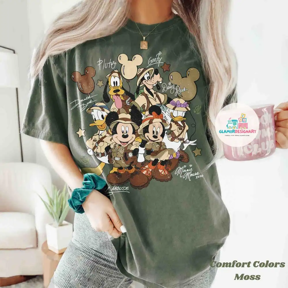 Comfort Colors Mickey and Friends Safari Shirt, WDW Shirt, Mickey Safari Shirt, Animal Kingdom Safari Shirt, Disney Safari Mode Shirt