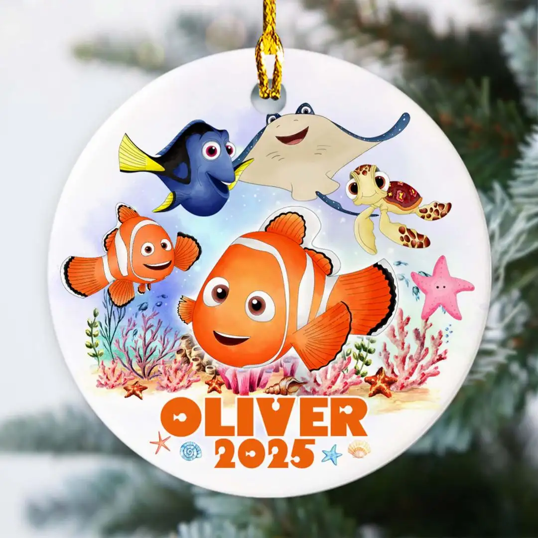 Personalized Finding Nemo Christmas Ornament Disney Nemo Ornament, Nemo Xmas Ornament, Kids Christmas Ornament, Finding Dory