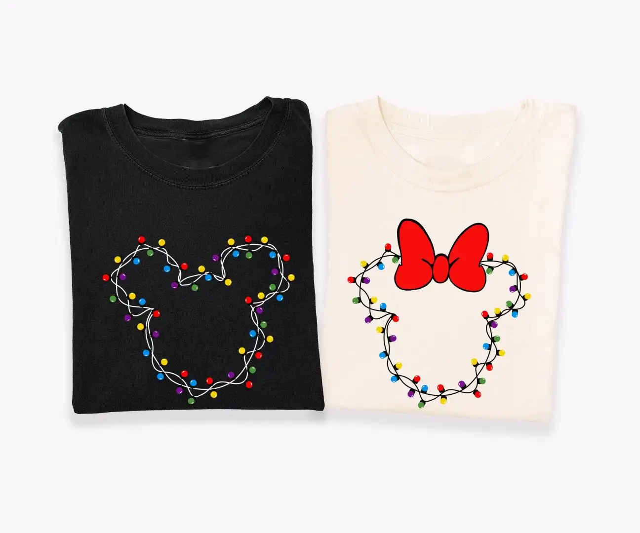 Disney Christmas Couple Tee, Christmas Trip, Mickey Holiday XMAS Tee, Minnie Wife Husband Sweatshirt, Disneyland Family Matching Sweater