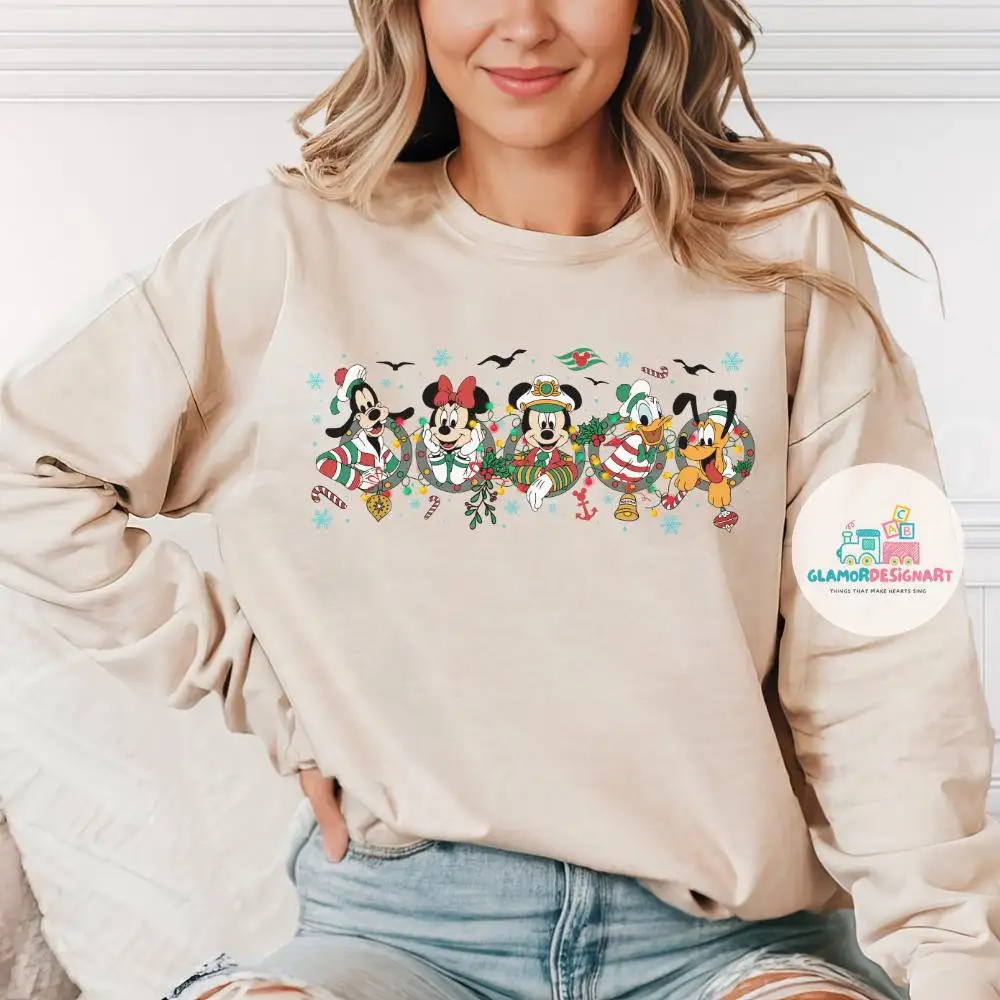 Disney Cruise Line Christmas shirt, Family Cruise Xmas Sweatshirt Disney Christmas Gift Disney Wish, Very Merrytime Cruises party 2025 shirt