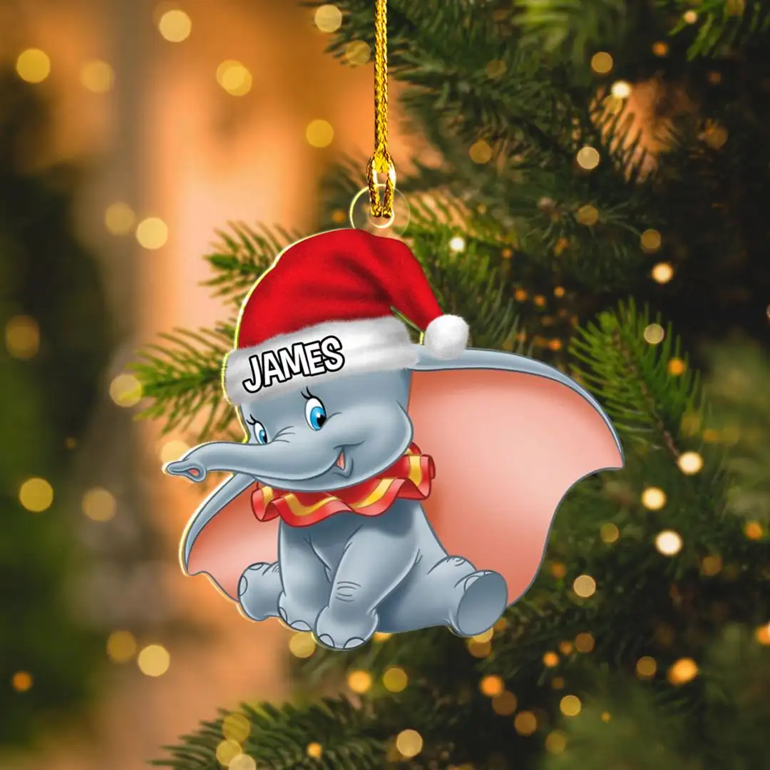 Personalized Dumbo Ornament, Disney Dumbo 2025, Dumbo Ornament, Dumbo Christmas, Disney Cartoon Ornament