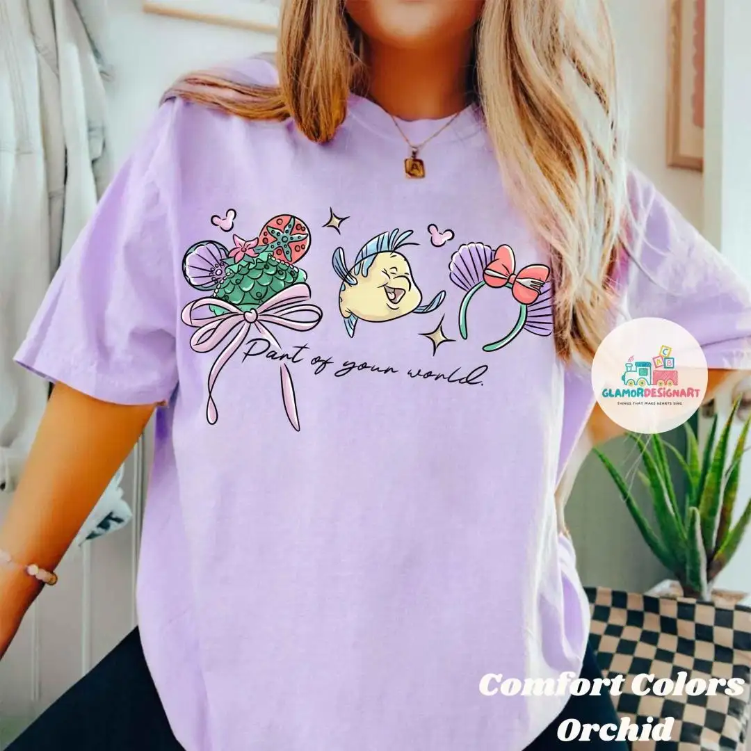 Comfort Color Coquette Disney Little Mermaid Shirt, Disney Princess Shirt, Little Mermaid Ariel Shirt Ariel Mermaid Shirt Disney Ariel Shirt