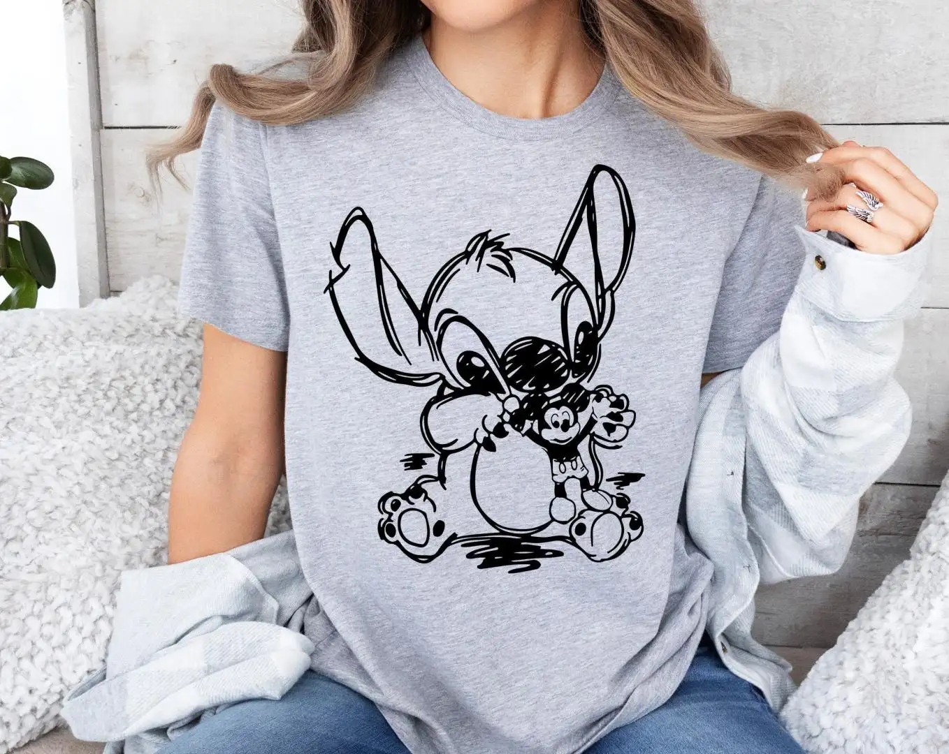 Disney Stitch and Mickey Shirt for Kids
