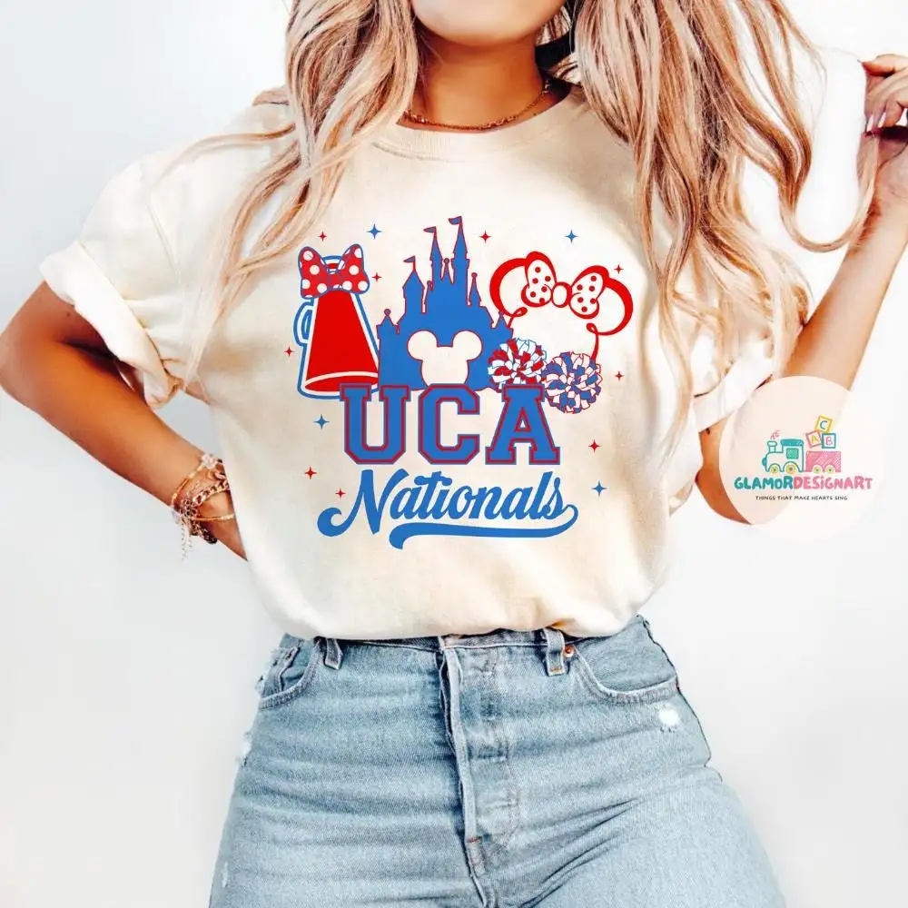 Disney UCA All Star Nationals 2025 shirt, Cheer 2025 Minnie Bow T-Shirt, WDW Cheerleading and Dance Championships Cheerleader shirt