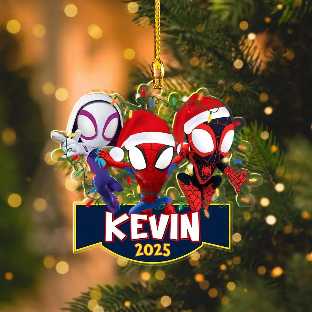 Custom Name Spidey And His Amazing Friends Ornament, Spiderman Ornament, Spidey Boy Ornament, Spidey Christmas Ornament, Xmas Gift
