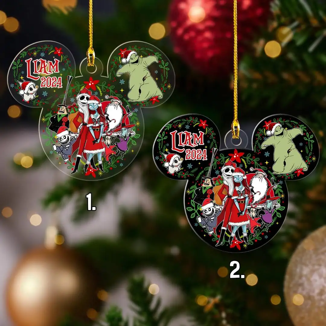 Personalized Nightmare Before Christmas Ornament, Sally Zero, Skellington Keepsake, Jack Skellington Ornament, Nightmare Fan Gift