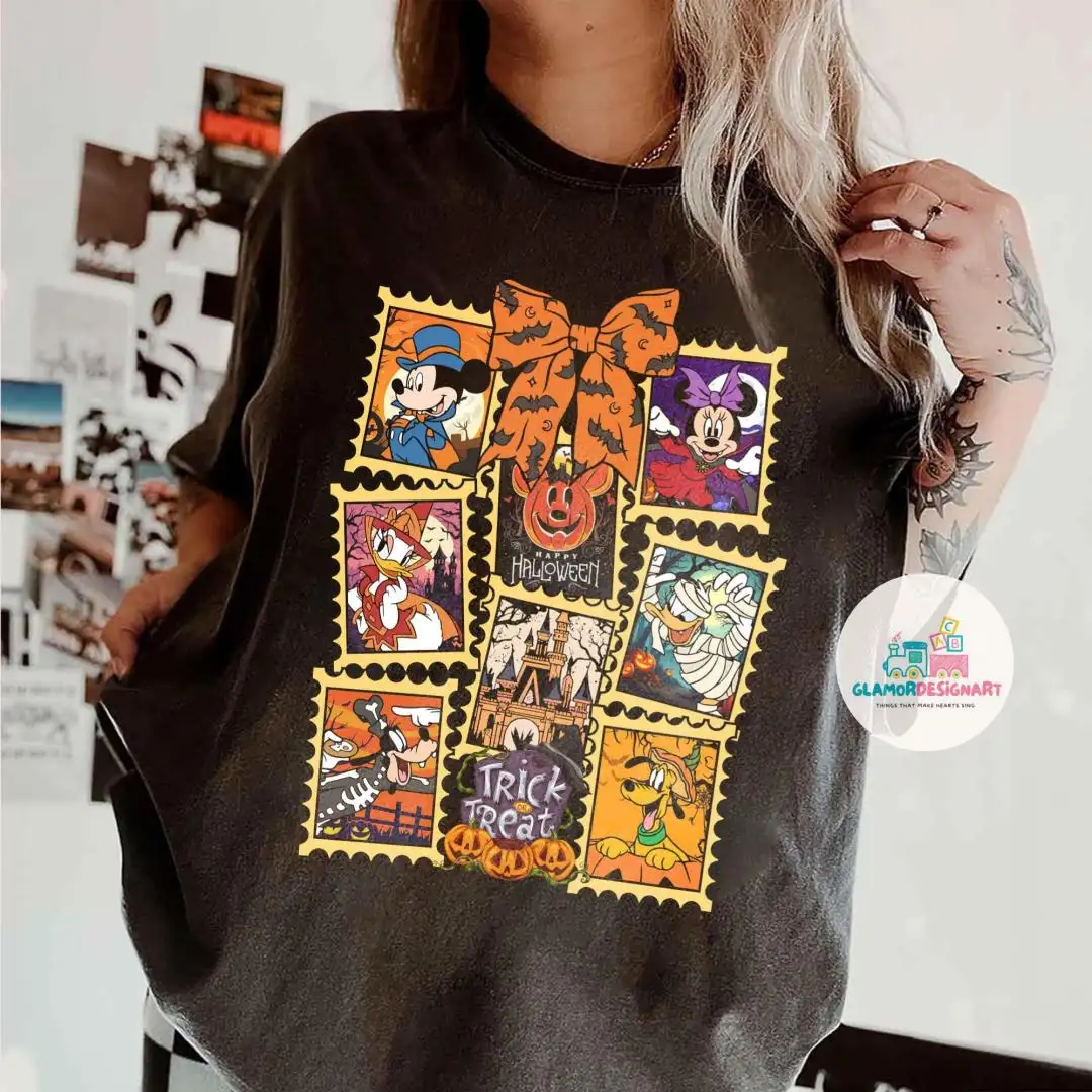 Retro Trick or Treat Disney Halloween Shirt, Mickey and Friends Halloween Shirt, Mickey Not So Scary Halloween Party, Disneyland Halloween