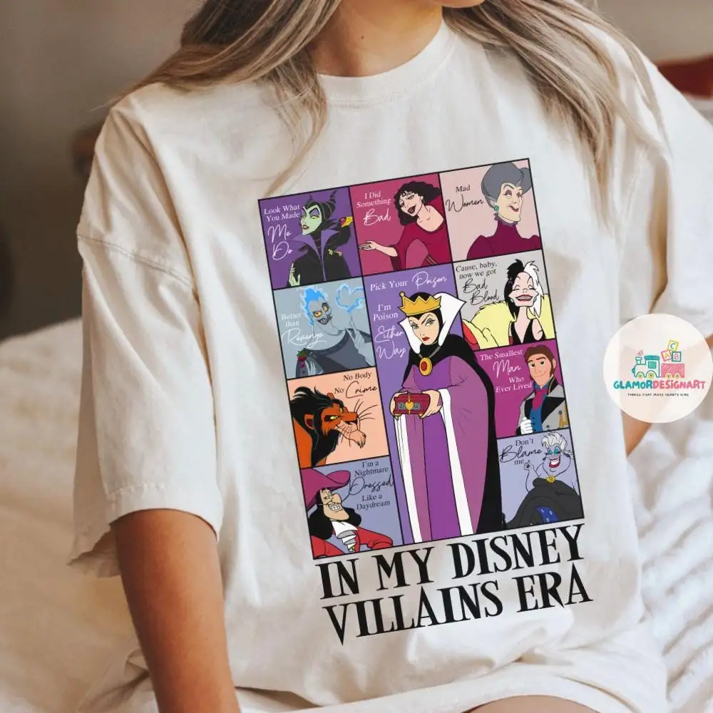 Villains Evil Tour Vintage Disney Shirt, Comfort Colors Disney Evil Queens Tee, Retro Disney Villains Characters Shirt, Evil Friend Matching