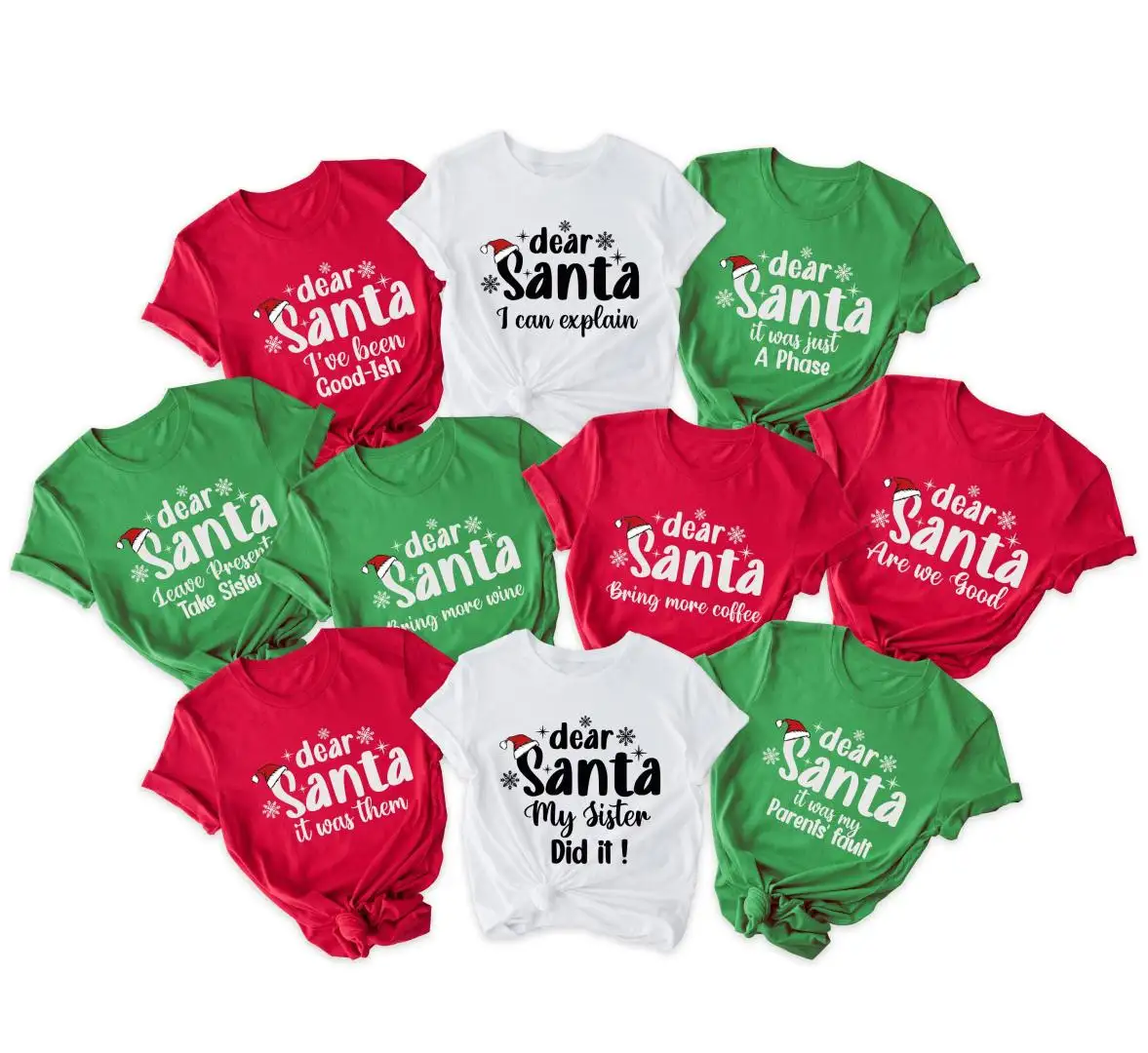 Dear Santa Sweater, Funny Christmas Gift Tees, Custom Christmas T-shirt, Family Holiday Hoodie, XMAS Group Matching Sweater