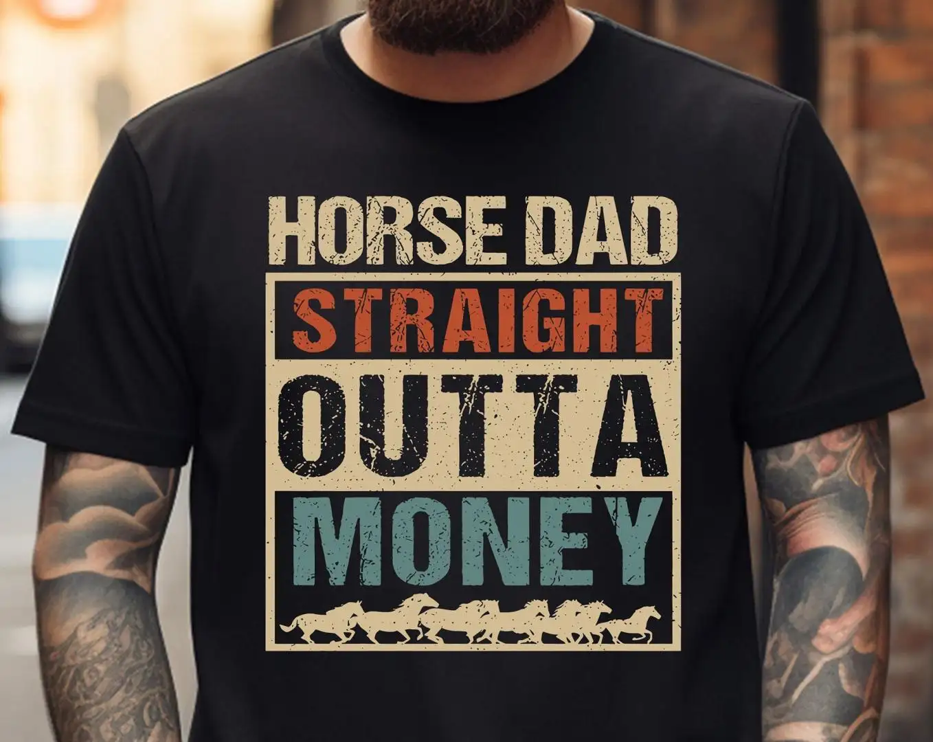 Horse Dad Funny Father's Day Gift Shirt
