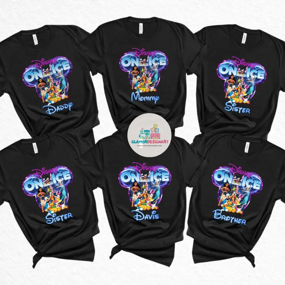Personalized Disney on Ice 2025 shirt, Mickey & friends on ice 2025 group shirts Mickey On Ice Shirt Racing Skates Tee, Family Trip 2025 Tee