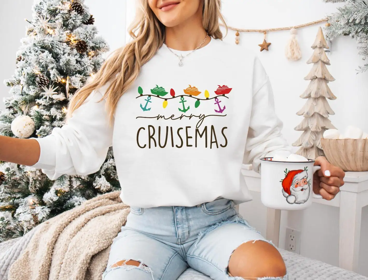 Christmas Cruise Shirt, XMAS Cruising Sweatshirt, Merry Cruisemas Tee, Christmas Family Vacation Hoodie, Cruise Holiday Crewneck