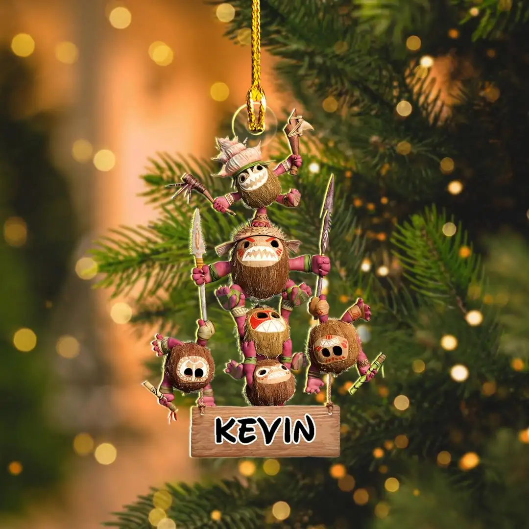 Moana Christmas Ornament, Personalized Christmas Ornament, Kakamora ornament Moana Keepsake, Moana Kakamora Ornament