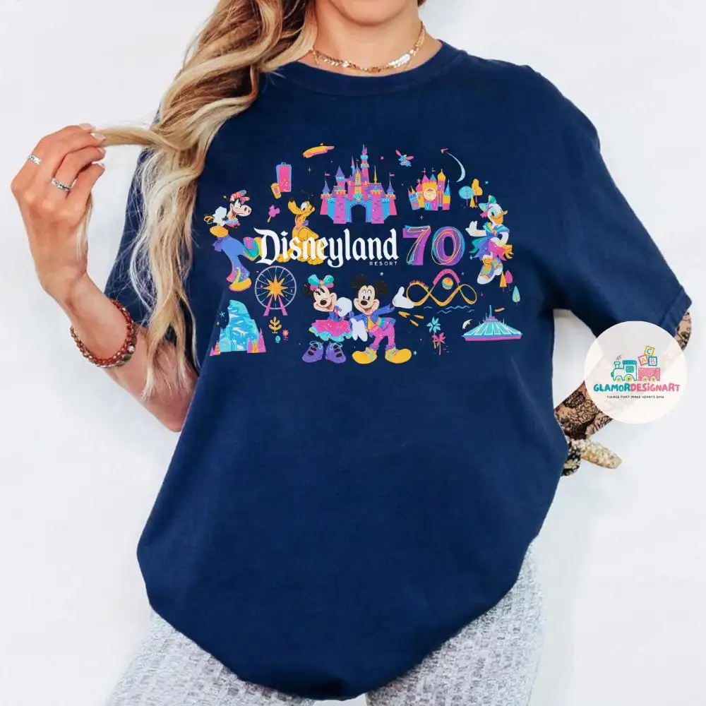 Disneyland 70th anniversary 1955-2025 shirt, Platinum celebration Tee, Disneyland family vacation 2025 shirt, 70 years of magic shirt