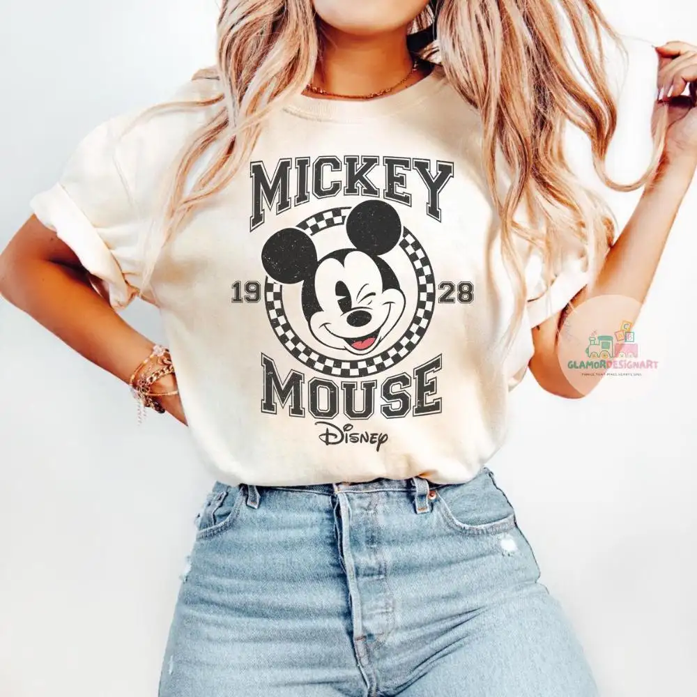 Retro Mickey and Friends Shirt, Disney Family Vacation, Retro Disney Trip Shirt, Retro Mickey Shirt, Checkered Mickey Shirt, Custom Disney