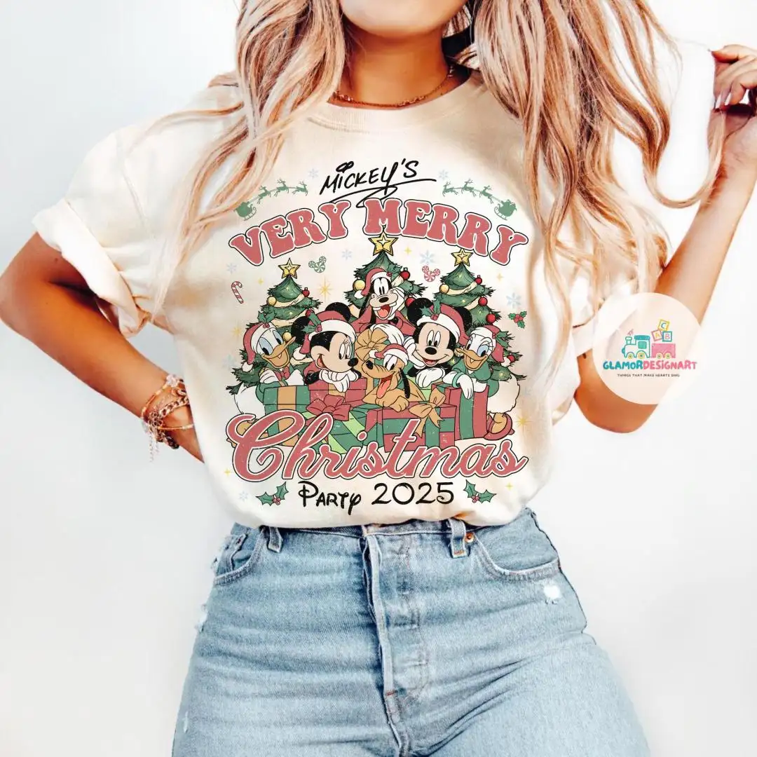 Disney Christmas Tee, Mickey’s Very Merry Christmas Party Shirt, Disneyland Xmas Family Holiday Shirt, Mickey & Friends Christmas Sweatshirt