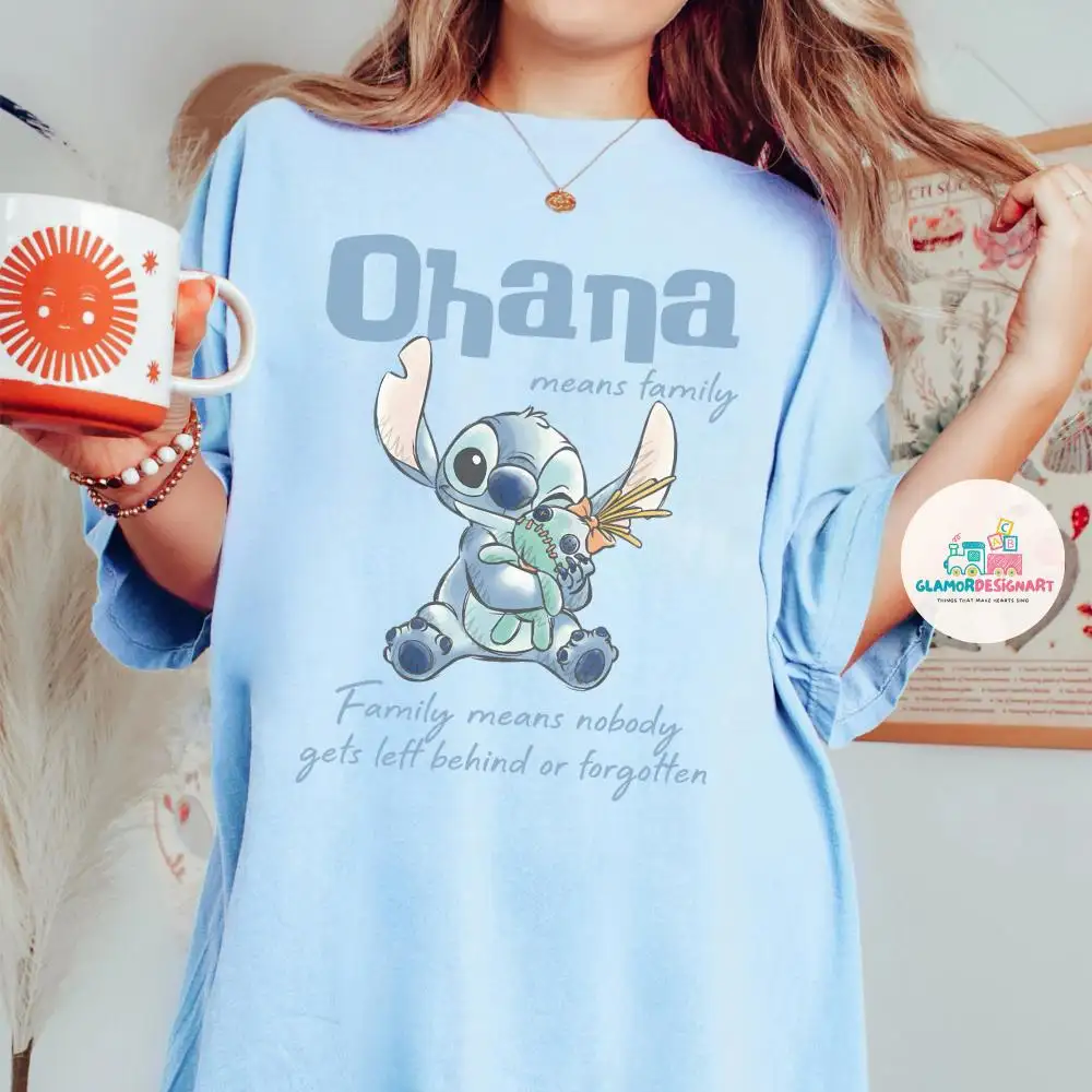 Ohana T-Shirt, Stitch Shirt, Disney Stitch Ohana Shirts, Disney Stitch T-Shirt, Stitch Family Shirts, Hawaii Shirt Ohana Means Family Shirts