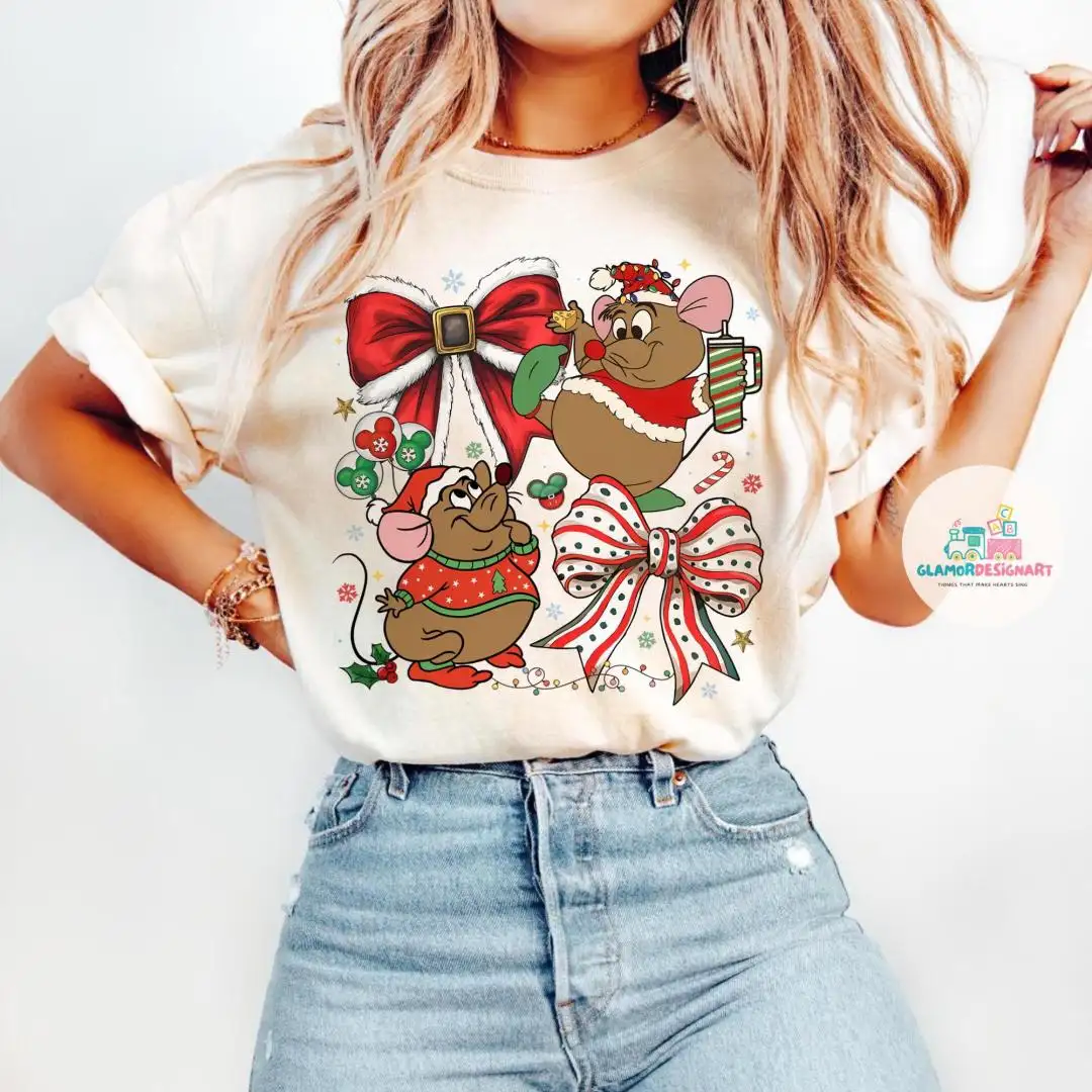 Coquette Gus Gus Christmas Shirt, Disney Christmas Shirts Cinderella Gus Gus, Looking Like A Snack Christmas Shirt, Family Christmas Hoodie