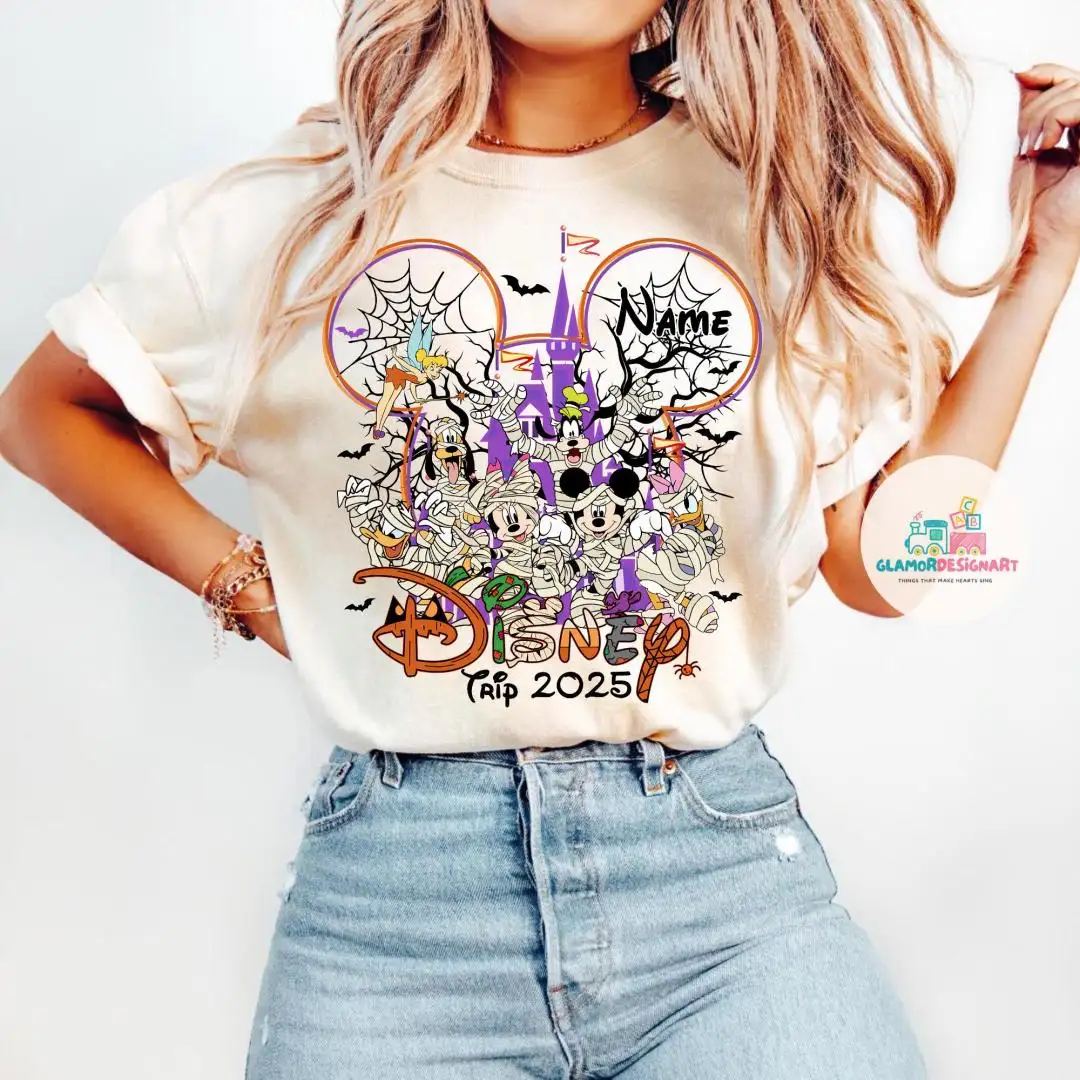 Halloween Disney shirt Group Halloween Disneyland shirts Disneyland Trip 2025 Family Mickey and Friends Shirt Disney Halloween Family Shirts