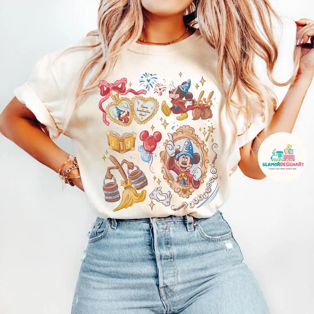 Disney Fantasia Mickey Comfort Color Shirt Disney Magic Sorcerer Mickey Shirt Wizard Mickey Tee Retro Wizard Mickey Aesthetic Shirt