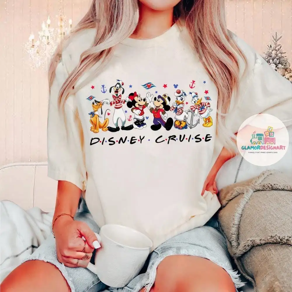 Mickey and Friends Disney Cruise Shirt, Disney Wish Dream Magic Wonder Fantasy Matching Trip, Vintage Disney Family Cruise Vacation 2025
