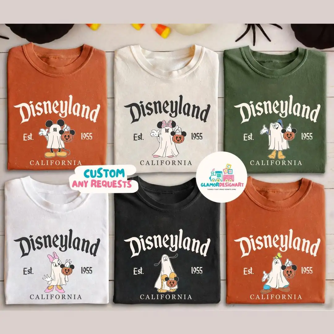 Vintage Disneyland Halloween All Characters Shirts, Mickey And Friends Halloween Shirt, Halloween Party, Disney Family Halloween Shirts
