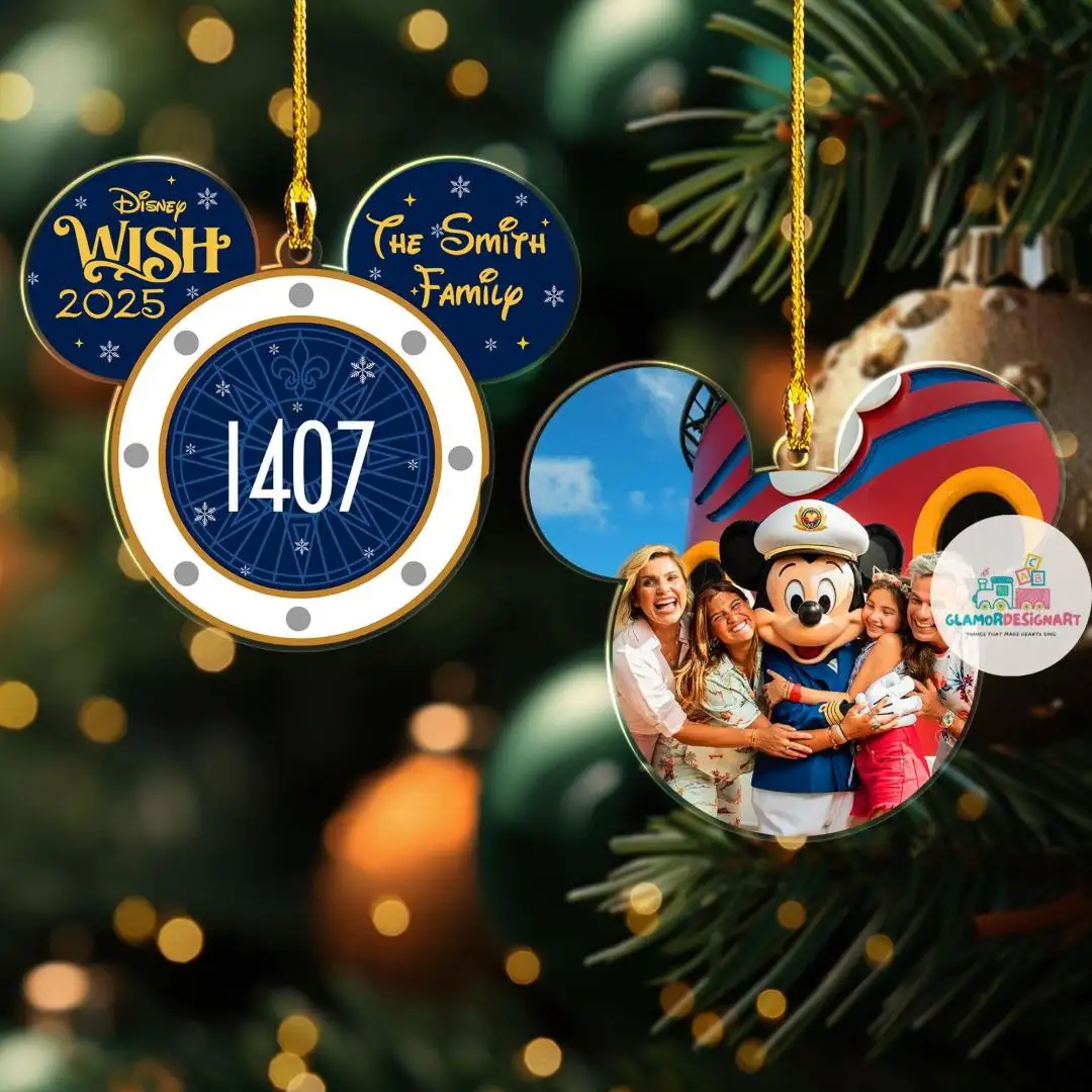 Personalized Disney Cruise Line Ornament 2025, Porthole Ornament, Stateroom door number cabin Ornament Christmas Fish Extender Gifts