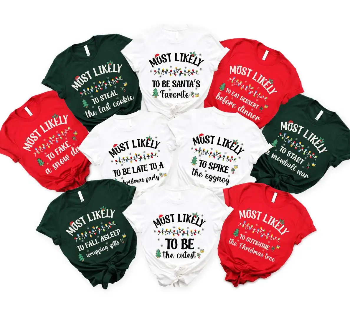 Most Likely to Christmas Shirts, Custom Holiday Tee, XMAS Funny Party Sweatshirt, Christmas Family Matching Hoodie