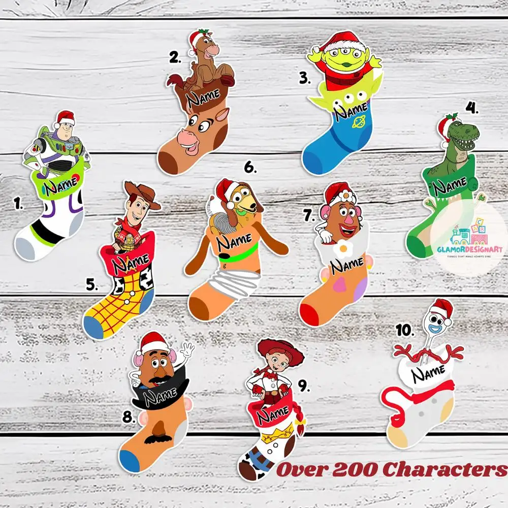 Personalized Disney All Characters Mickey & Friends Magnet Disney Christmas Stocking Cruise Magnet Xmas Stocking Magnet Disney Cruise Magnet