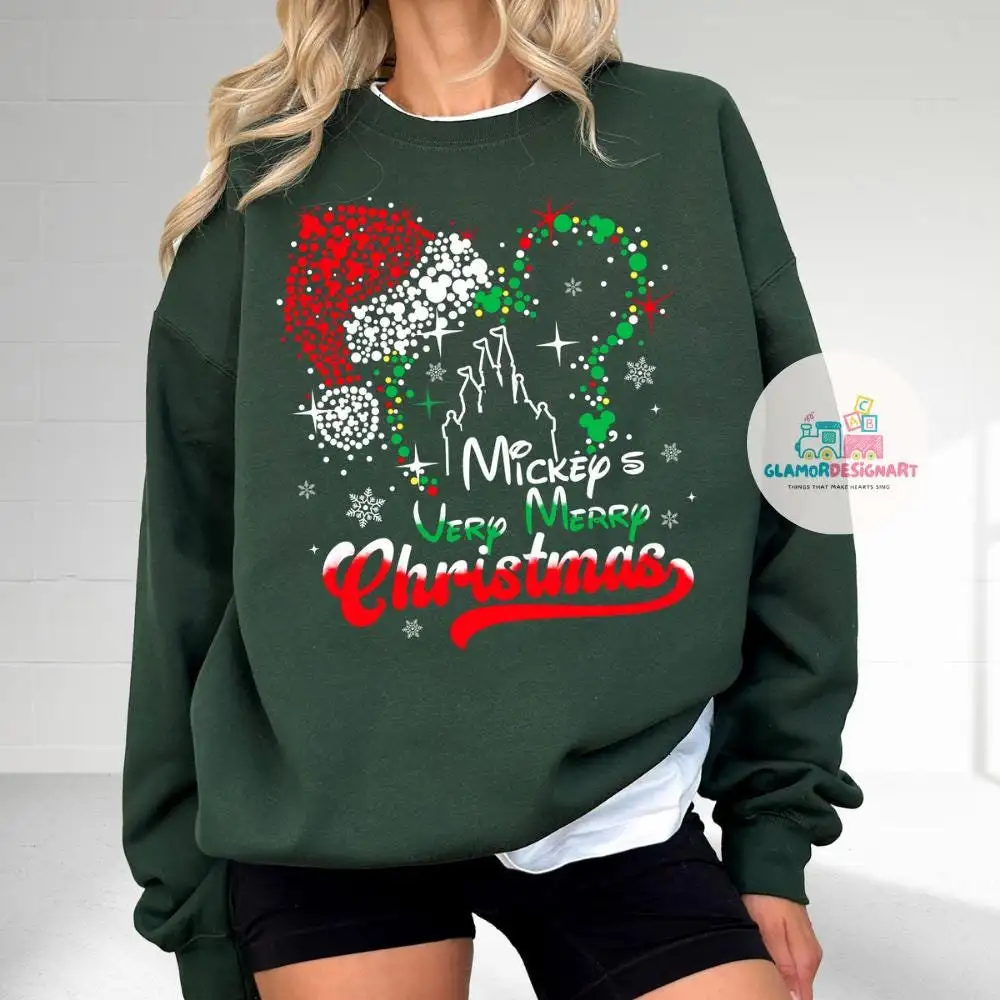 Disney Christmas Shirt, Christmas Party Shirt, Disneyland Trip Shirt Christmas shirt Disney world Shirt, Disney Mickey Santa Christmas Shirt