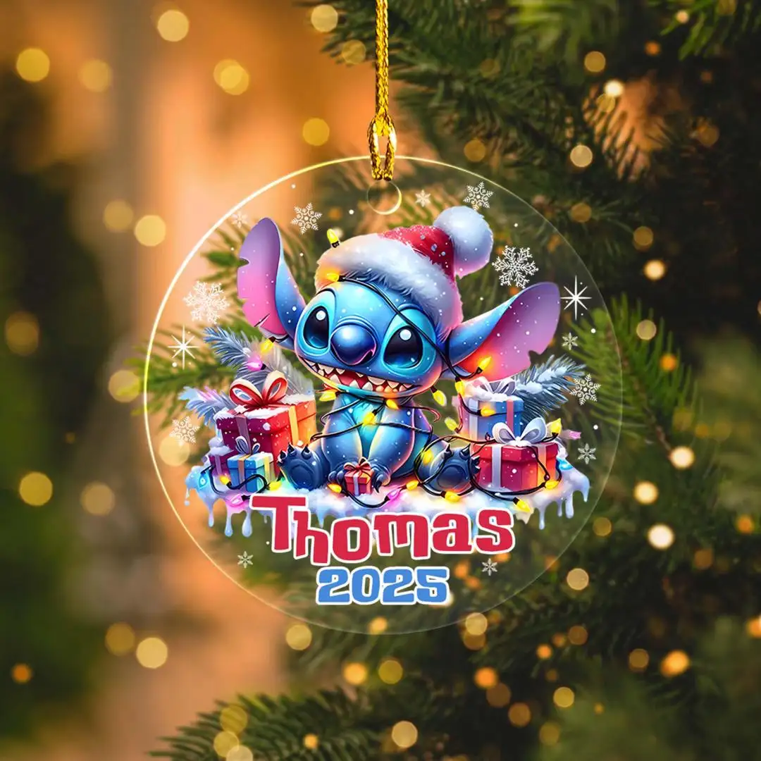 Custom Name Moana Ornament, Baby Moana Xmas Ornament Gift, Christmas 2025 Ornament, Disney Christmas Gift, Hei Hei Pua Maui Tamatoa