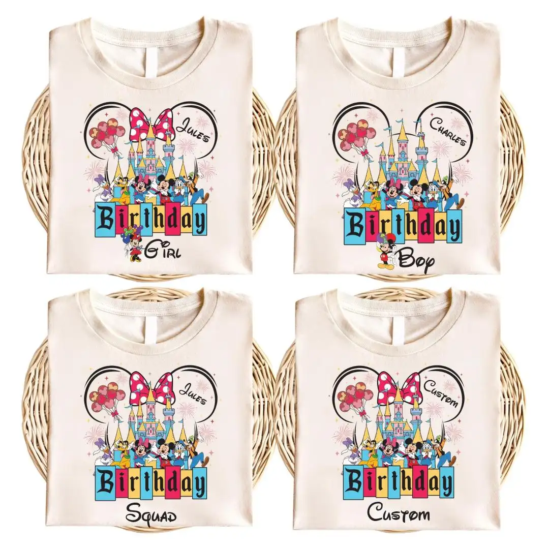 Custom Disney Birthday Shirt for Family Matching Party