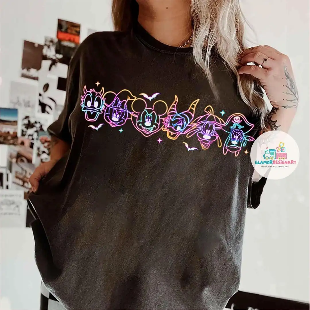 Comfort Color Mickey and Friends Halloween Shirt, Halloween Shirts Disneyland Halloween, Mickey's Not So Scary Shirts, Disney Halloween 2025