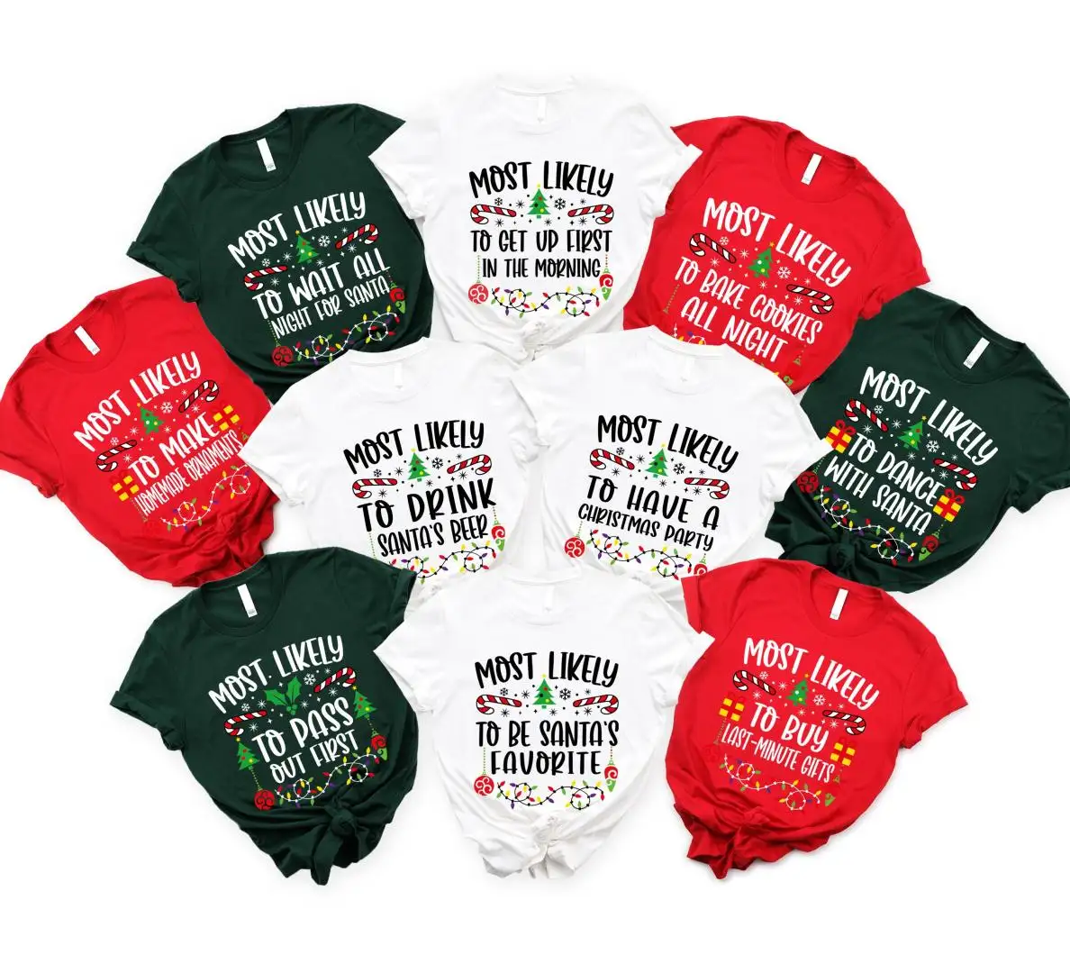 140 Quotes Most Likely to Christmas Shirts, Custom Christmas Hoodie, XMAS Funny Party Sweatshirt, Family Matching Holiday Tee