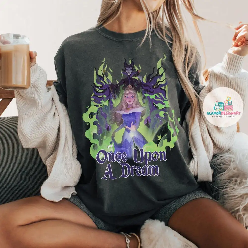 Disney Villains Shirt Maleficent Sleeping Beauty T-Shirt, Disneyland Family Party Gift 2025 Disneyland Trip Outfits, Maleficent Dragon Shirt