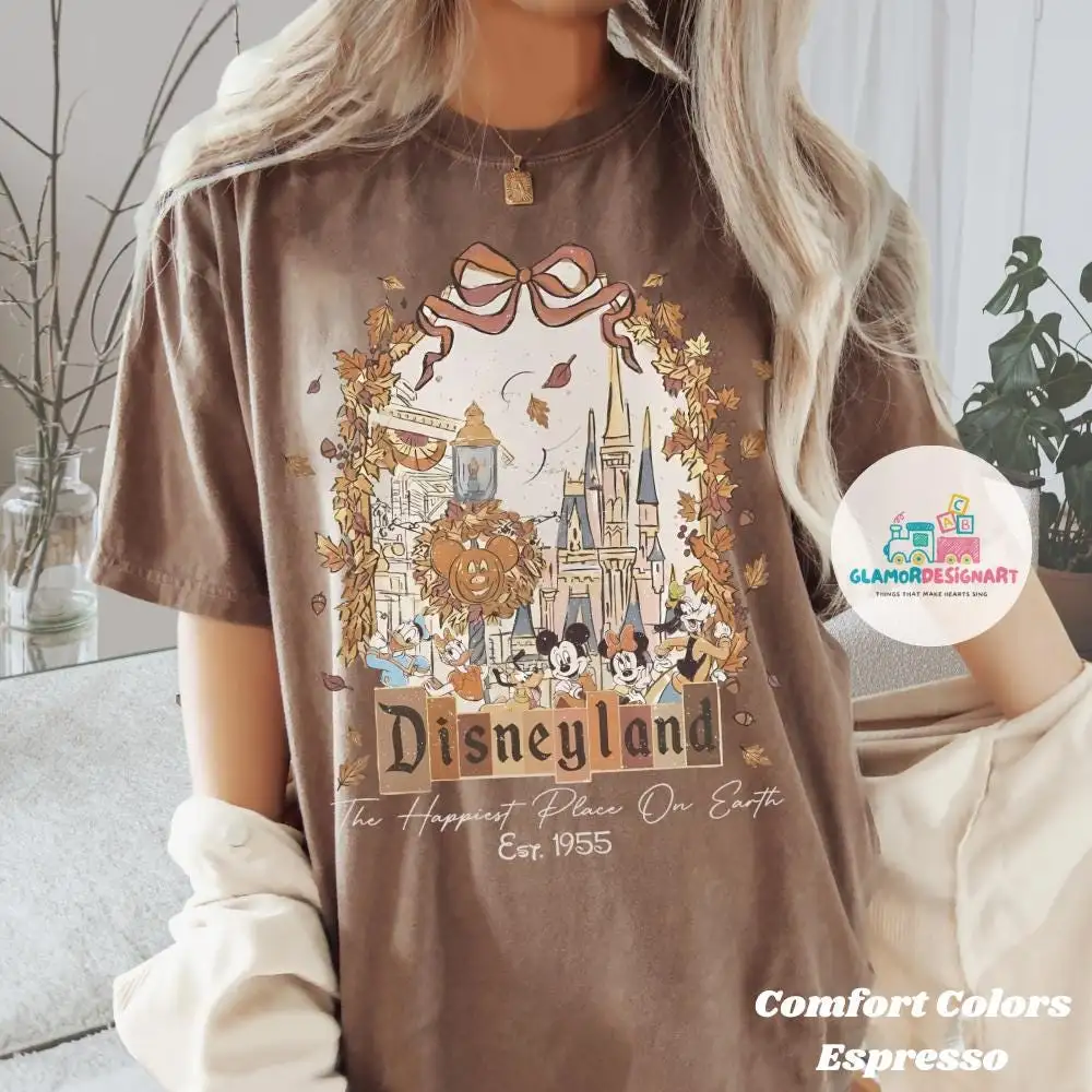 Comfort Colors Mickey and Friends Autumn Shirt, Disney Family Halloween Trip Shirt, Disneyland Fall Vibes Tee, Mickey Boo Spooky Shirt