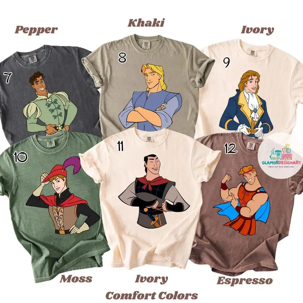 Disney Prince Shirt, Disney Halloween Trip Shirt, Custom Prince Shirt, Birthday Boy Shirt, Halloween Costume For Family Group