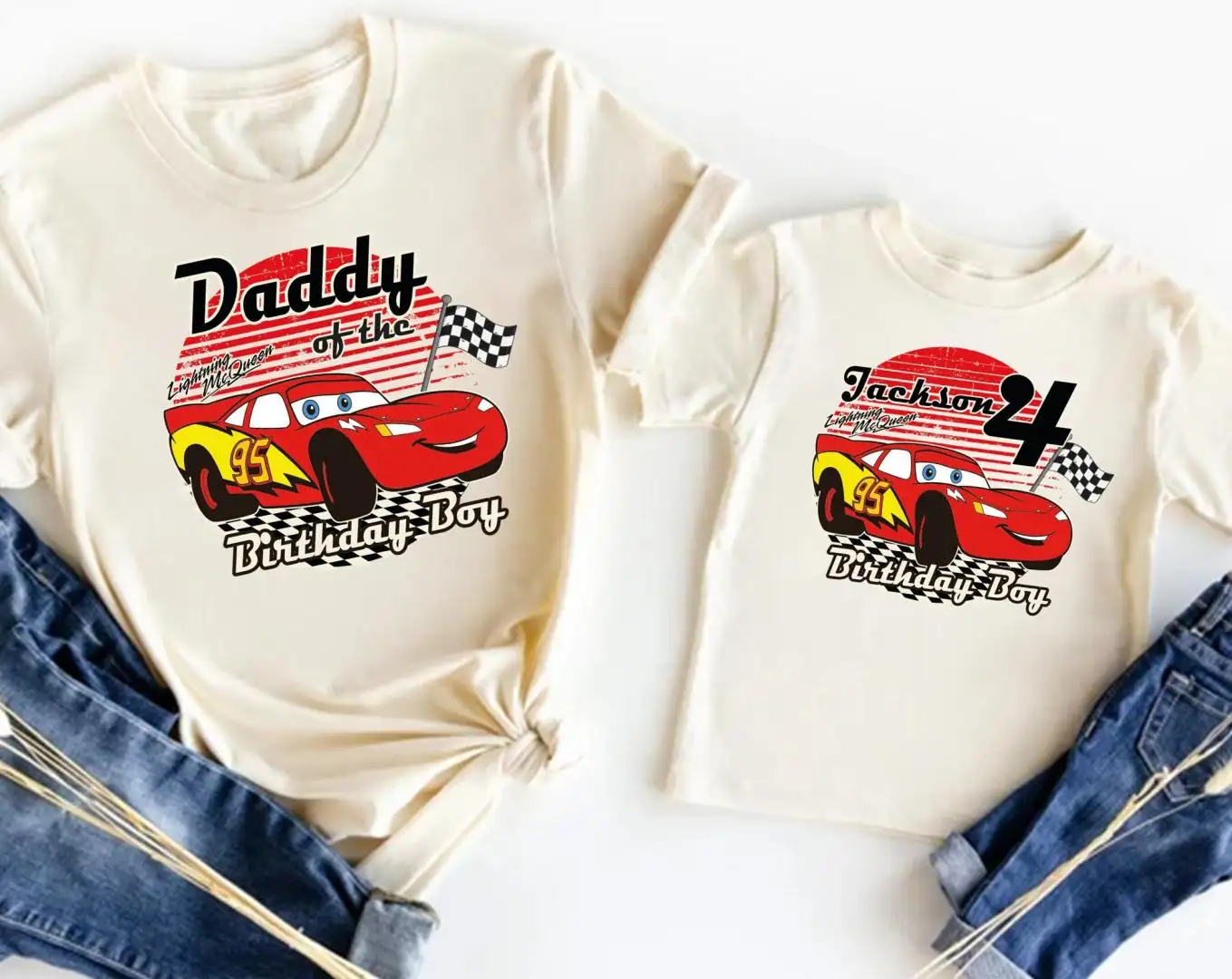 Disney Cars Lightning McQueen Birthday Boy Shirt