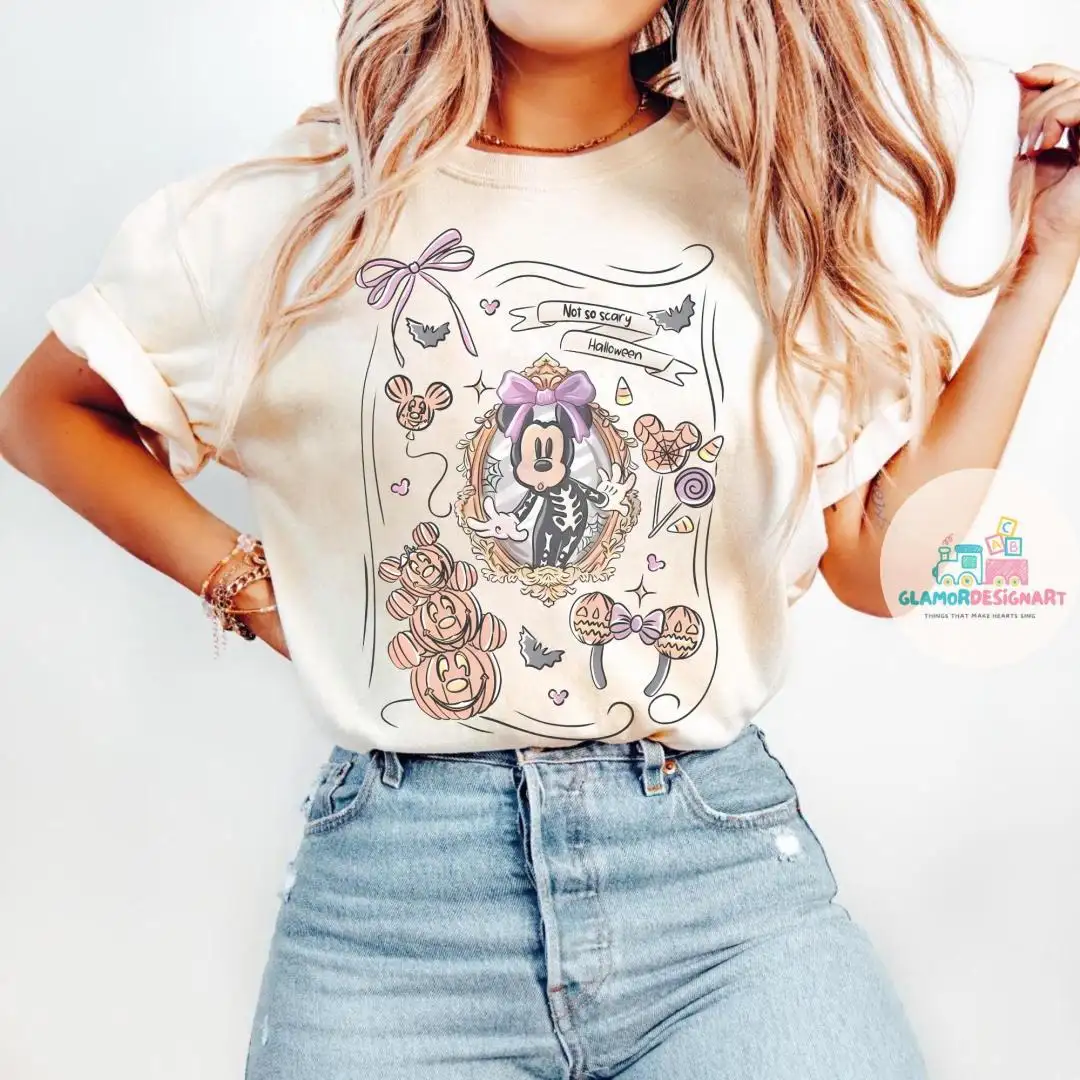 Comfort Color tis the season shirt Coquette Bow Disney Castle Halloween Shirt Disney Fall Sweatshirt Mickey Pumpkin Shirt