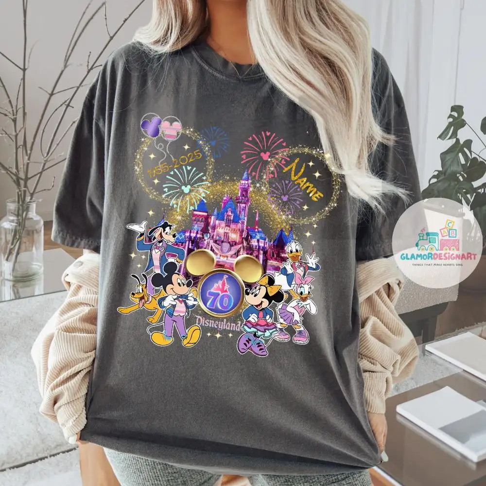 Disneyland 70th anniversary 1955-2025 shirt, 70 years of magic shirt, Platinum celebration Tee, Disneyland family vacation 2025 shirt