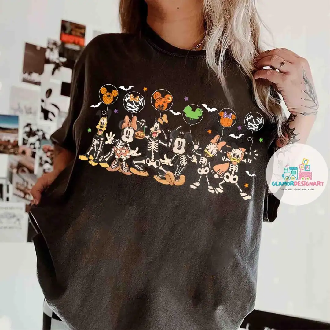 Comfort Colors Mickey and Friends Halloween Shirt, Halloween group shirts, Disney Halloween Gift Shirt, Mickey's Not So Scary 2025 T-shirt