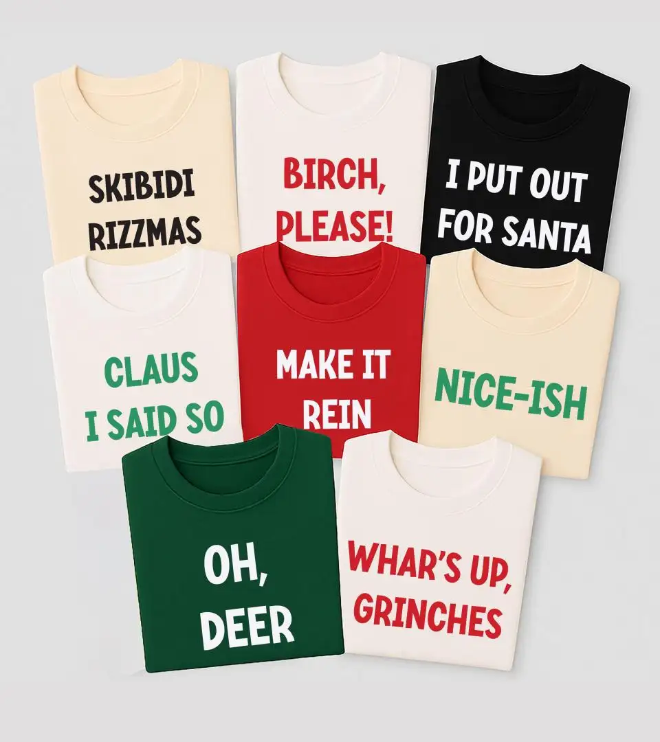 Personalized Christmas Shirts, Holiday Family Sweatshirt, XMAS Quotes Matching Tee, Custom Christmas Hoodie Christmas Group Sweater