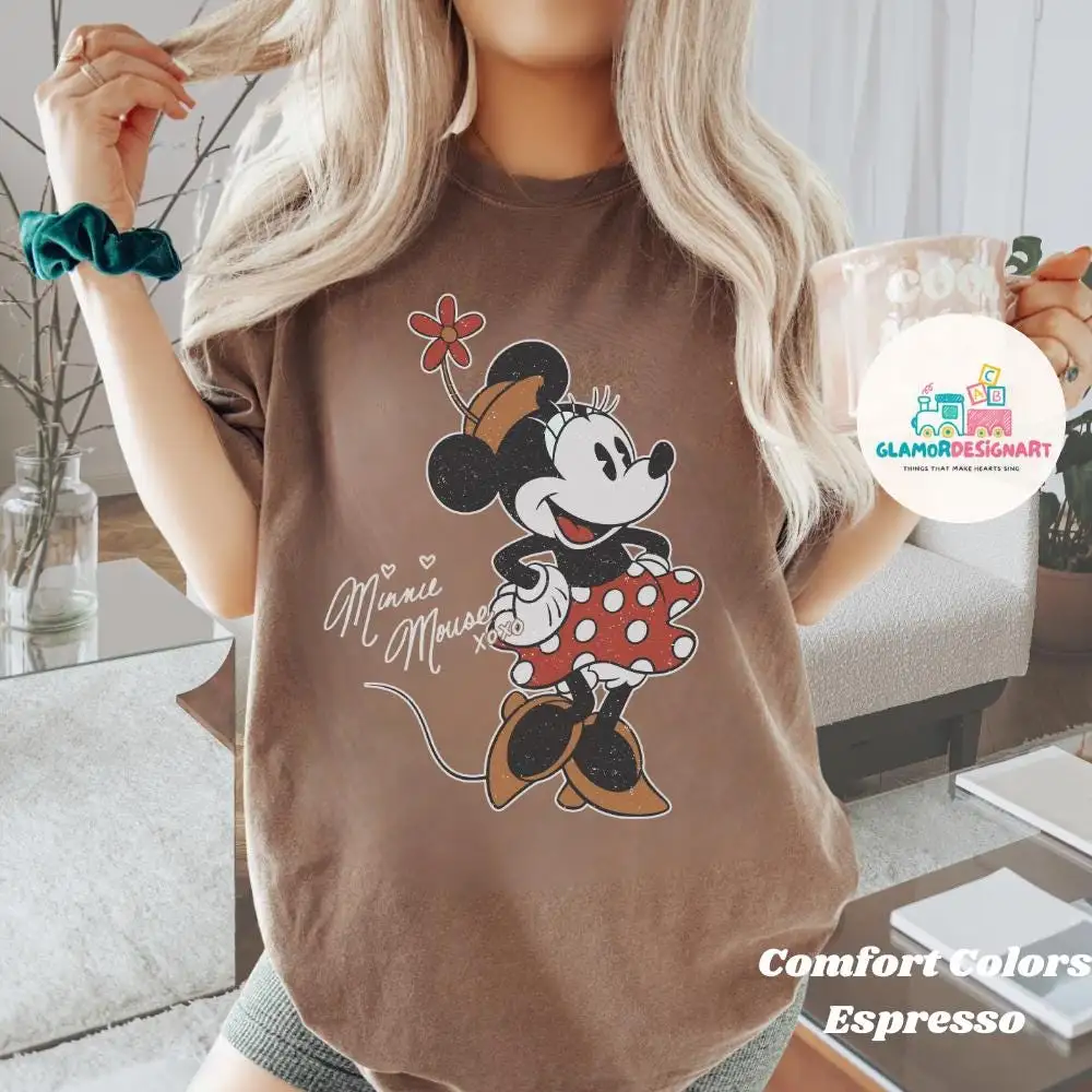 Disney Classic Minnie Mouse Pose Shirt, Disneyland Holiday Vacation Shirt, Disney Retro Shirt Comfort Colors Disney Trip Shirt, Minnie Shirt