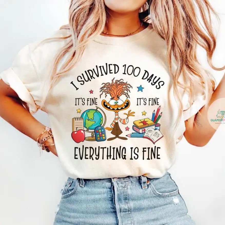 I Survived 100 Days Of School Shirt Teacher Shirt, Teacher Sweater, Gift for Teacher, 100 Days of School Shirt, Happy 100 Days Of School