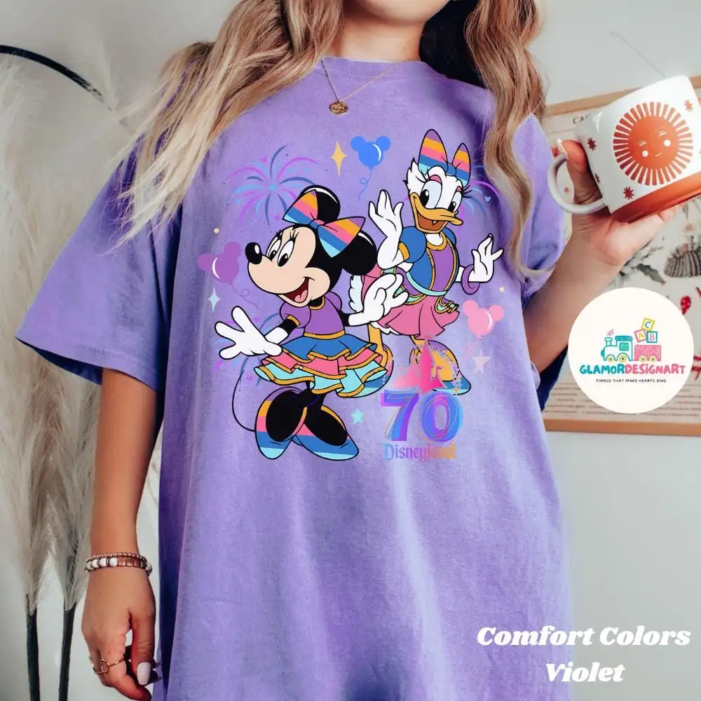 Minnie Daisy Disneyland 70th anniversary Shirt, Disneyworld Shirt, Platinum celebration Tee 70 years of magic shirt, Disney Besties Shirt