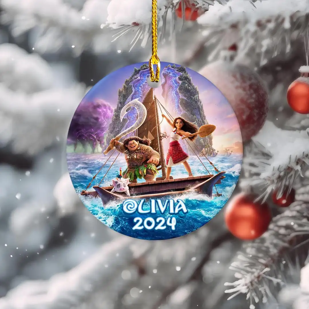 Moana Princess Moana Ornament, Personalized Christmas Ornament Disney Christmas ornament Moana 2 Movie Ornament Moana Lover Gift