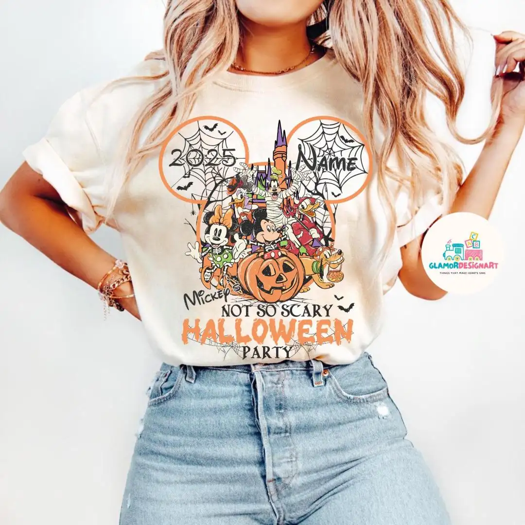 Comfort Colors Mouse And Friends Halloween Shirt, Disney Spooky Shirt, Trick Or Treat, Mickey's Not So Scary Party, Disney Halloween Shirt