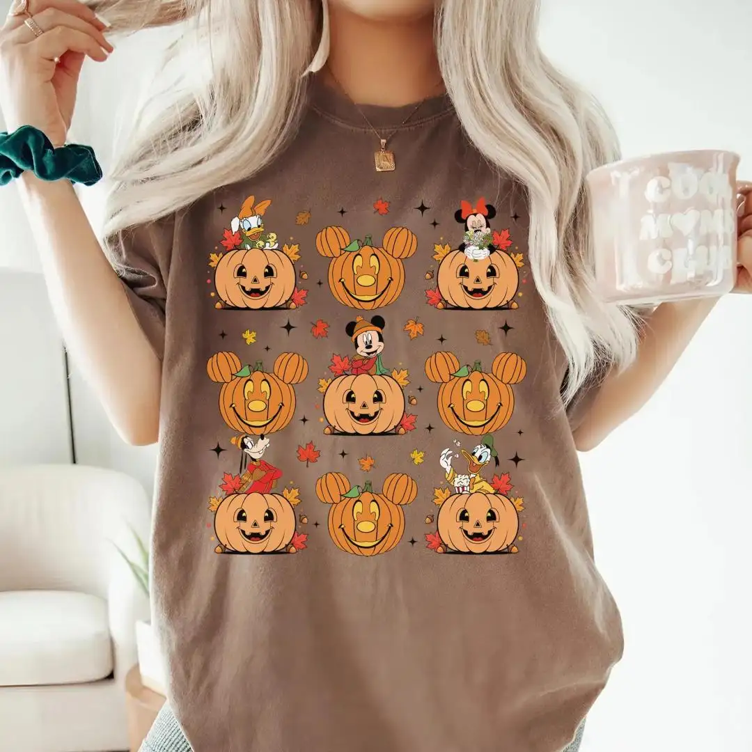 Comfort Colors Mickey and Friends Fall Shirt, Mickey Minnie Fall Shirt, Family Vacation Shirt, Cozy Season Mickey Shirt, Autumn Disney Bow Shirt