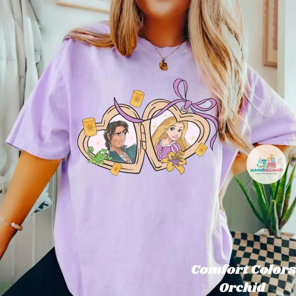 Disney Tangled Rapunzel Floral Comfort Color Shirt, Disney Trip, Magic Kingdom Shirt, Lost Princess Tee, Disney Princess Rapunzel shirt